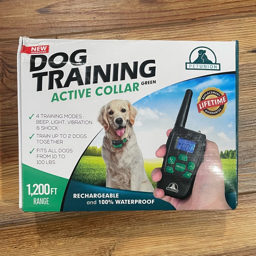 Dog Training Active Collar Petunion PT0Z1 Premium Waterproof Green 1200 Ft Range